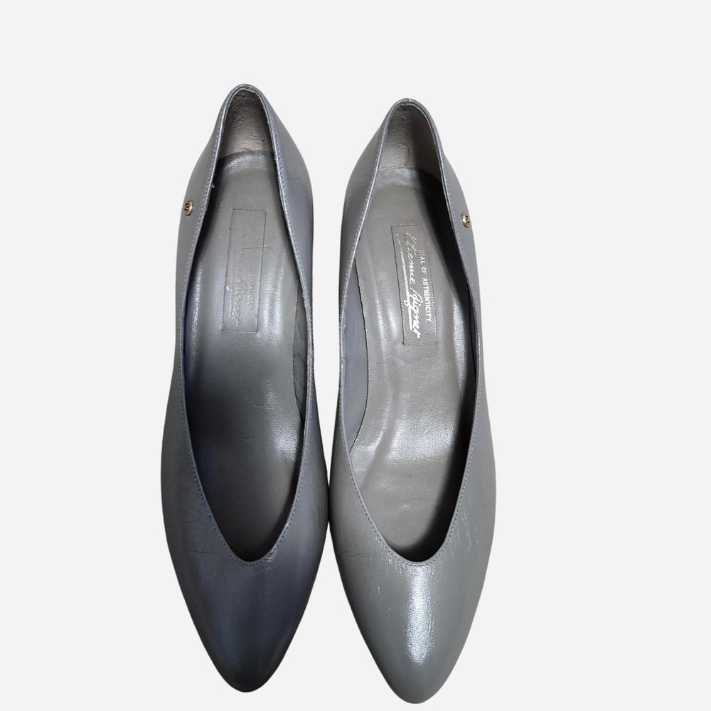 Etienne Aigner Gray Heels with Sleek Design